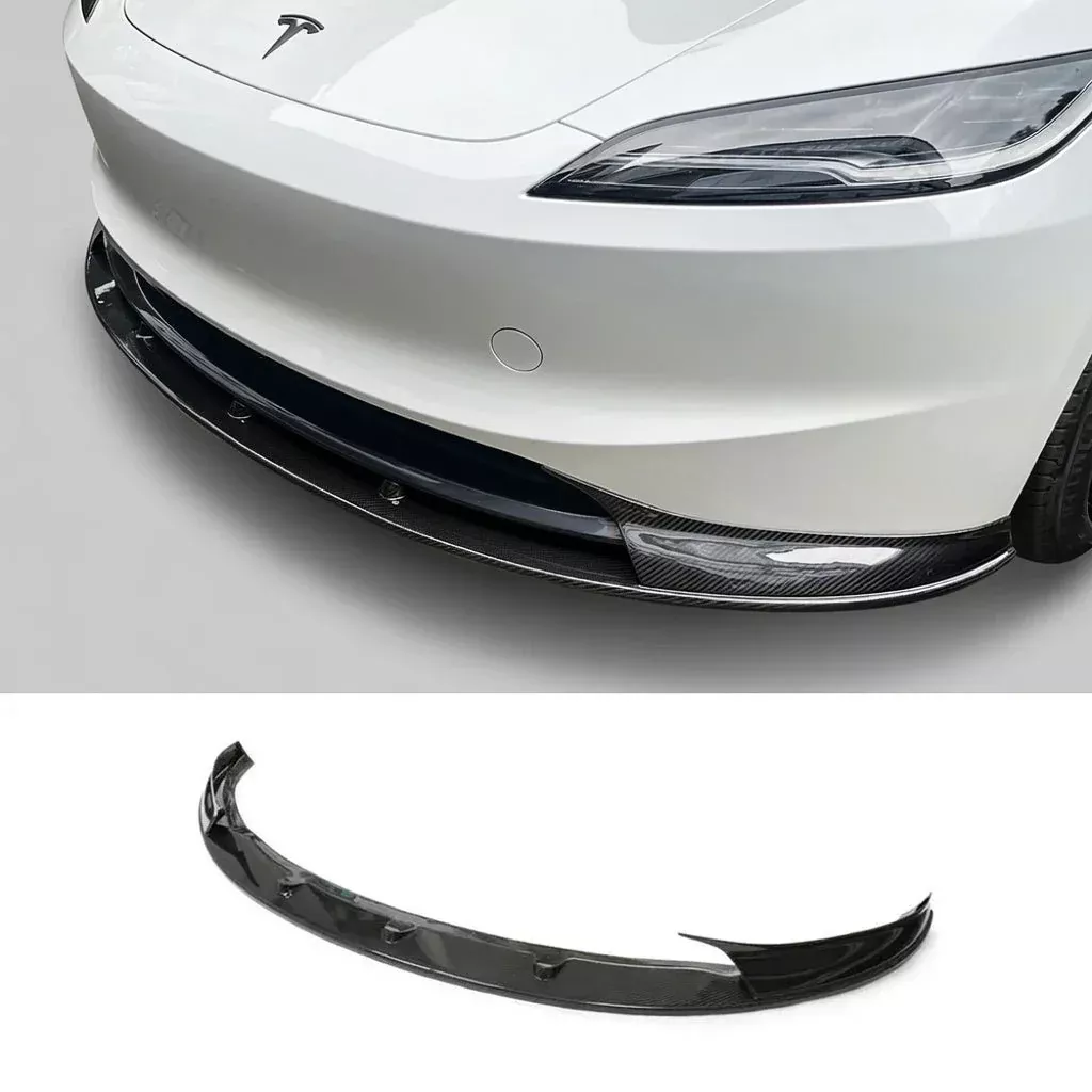 Real Carbon Fiber Aero Front Lip Spoiler for Model 3 Highland 2024+