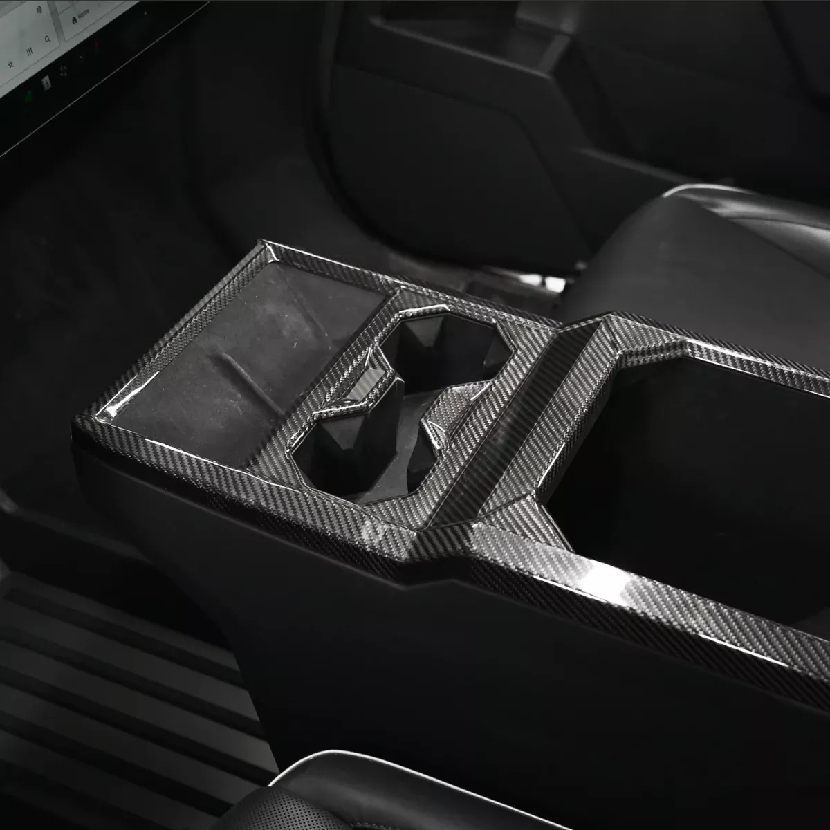 [Real Carbon Fiber] Front Drain Cup Panel For Cybertruck (Glossy/Matte)