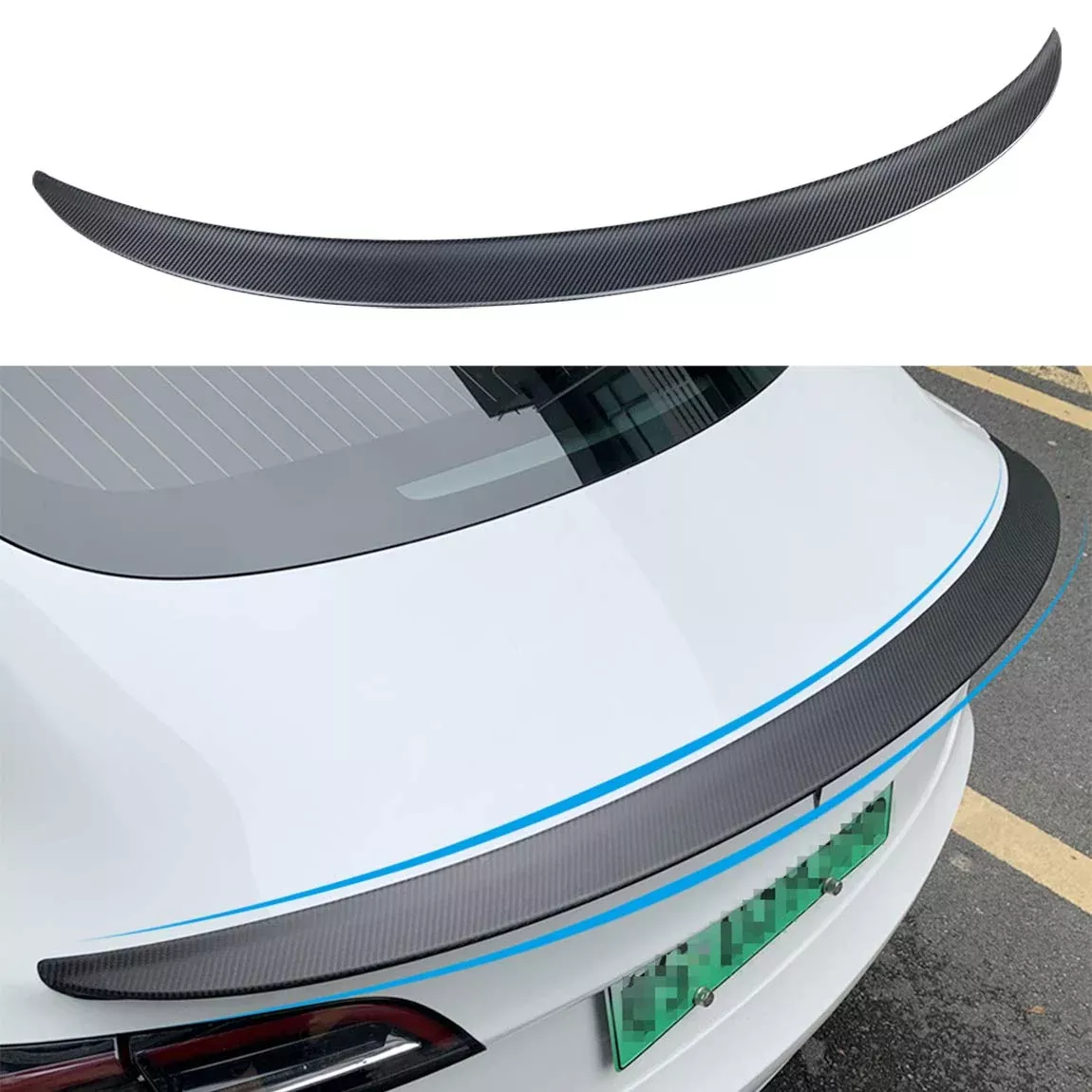 Real Carbon Fiber Spoiler – [Matte] Performance | Tesla Model 3 (2018-2020)