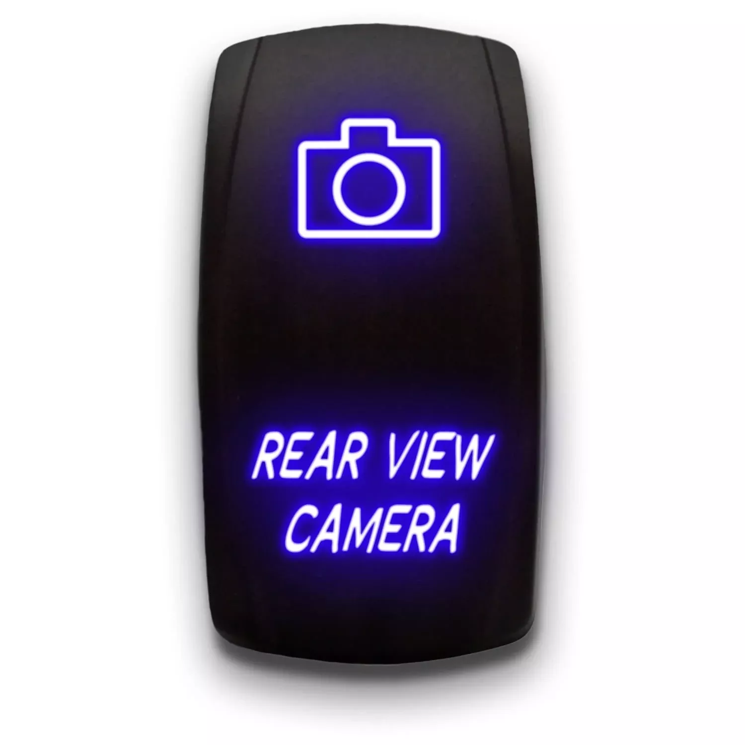 Rear View Camera – Blue – Laser Etched Toggle Switch 20A 12V – Vertical Rocker Switch 5-Pin Dpst