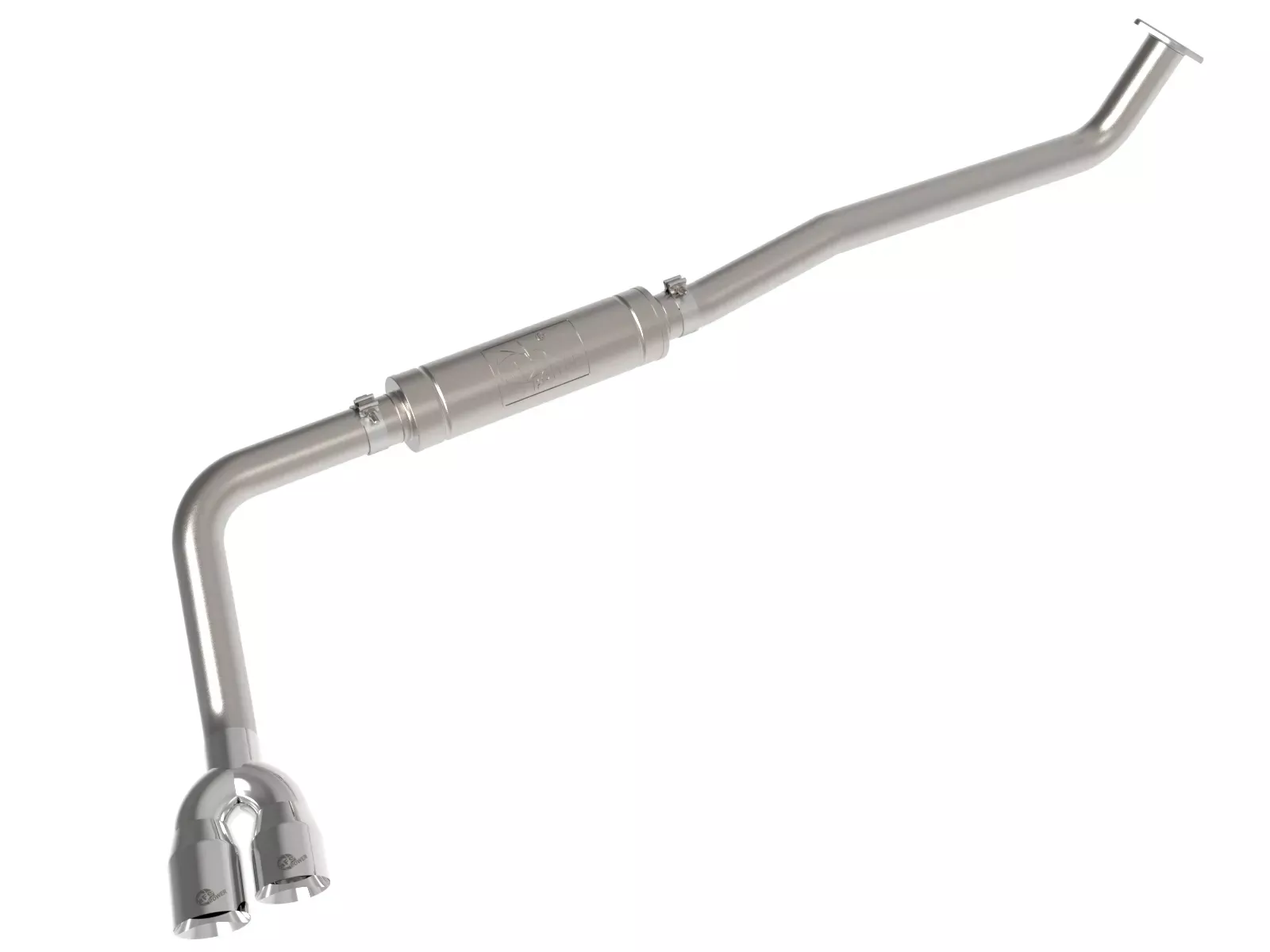 Rebel Series 3 IN Stainless Steel Middle-Side Exit Exhaust System w/ Polished Tip