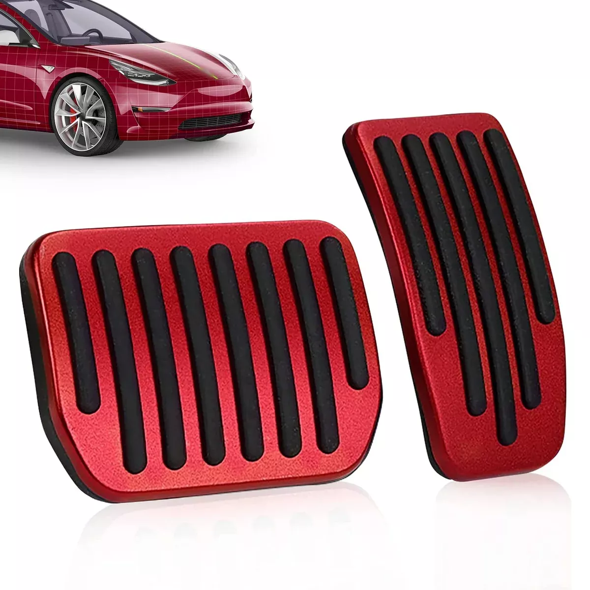 (RED) Performance Pedals Pads | Tesla Model 3 & Model Y [NEW] 2023-2017