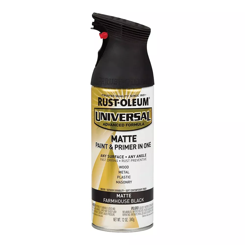 RUST-OLEUM Universal Paint & Primer Spray Paint 340g Aerosol Matte Farmhouse Black