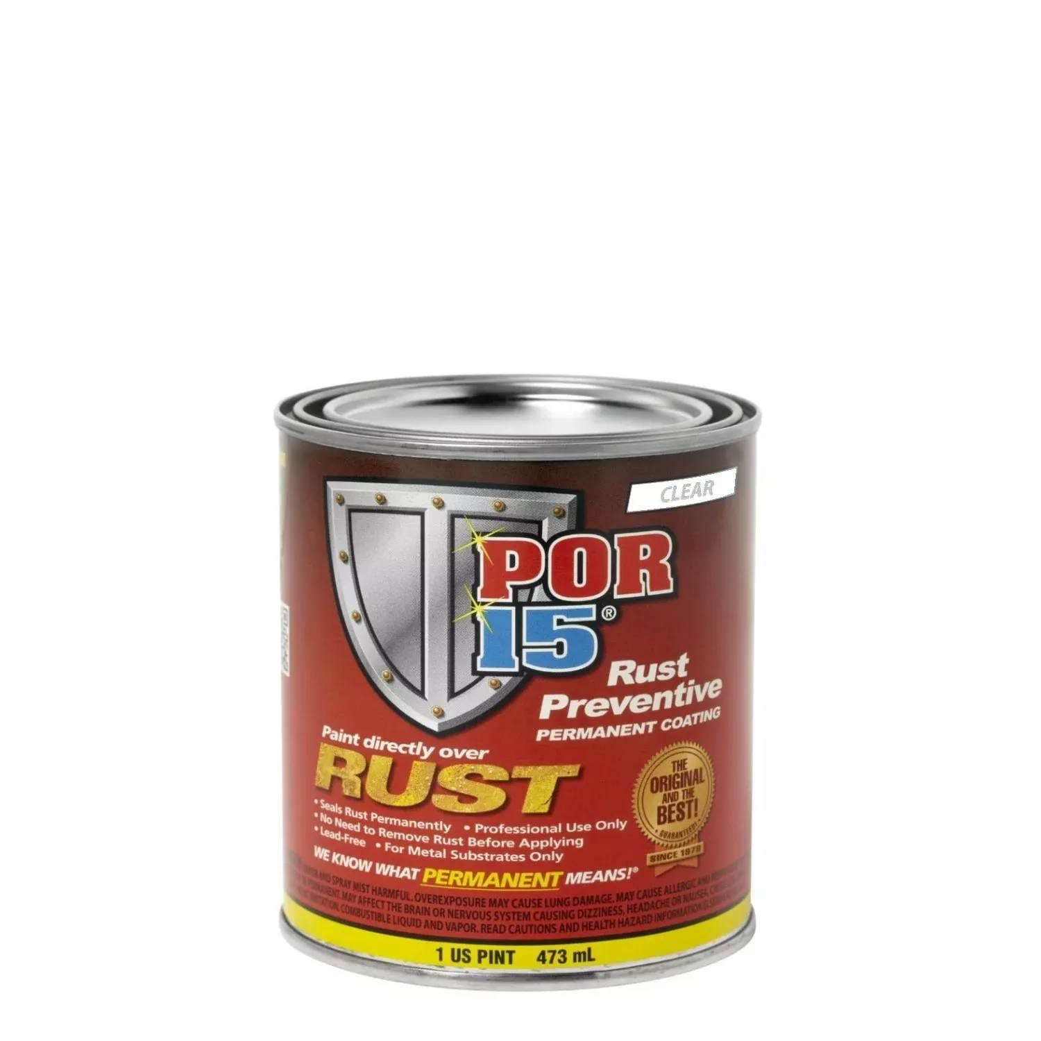 Rust Preventive Coating Clear Pint 473mL covers 4.5m² single coat