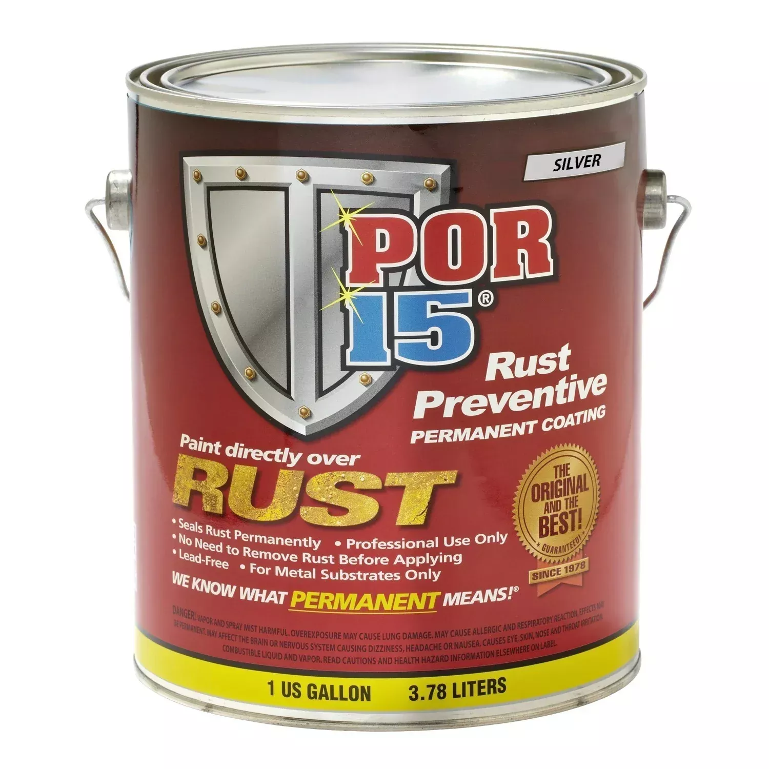 Rust Preventive Coating Silver Gallon 3.78LT Cover 36m² single coat