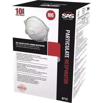 Sas Safety N95 Particle Respirator 8712 Box (10 masks)