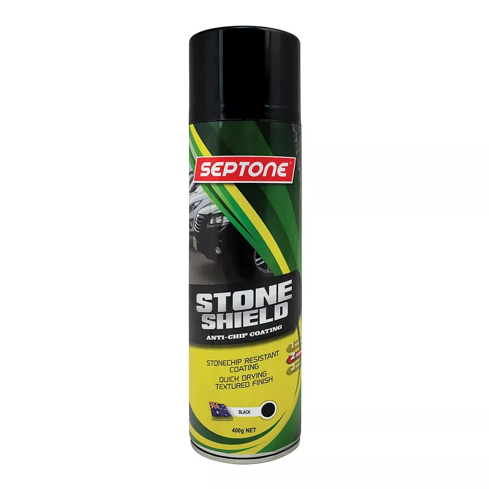 SEPTONE Stoneshield Solvent Based Elasticised Coating 400g Aerosol Black