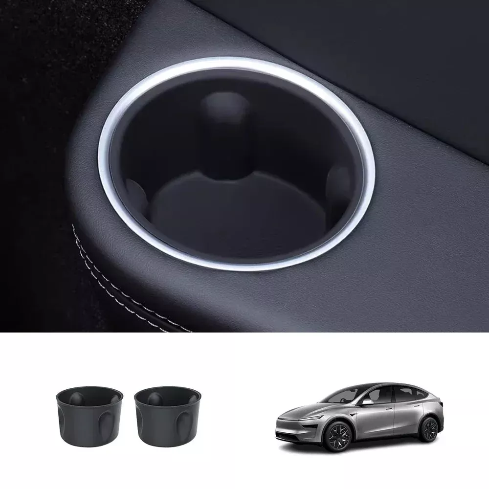 Silicone Third-Row Armrest Cupholder Liner for Model YL 2026+ | Anti-Slip