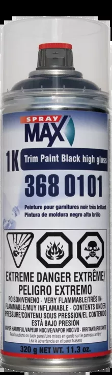 SprayMax 1K Black Gloss Trim Paint SPM.3680101