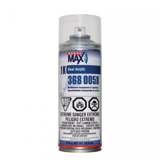 SprayMax 3680058 1K Acrylic Clear Coat, 10.6 oz