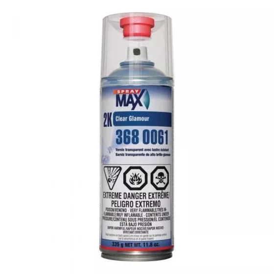 SprayMax 3680061 2K High Gloss Glamour Clear Coat, 11.8 oz