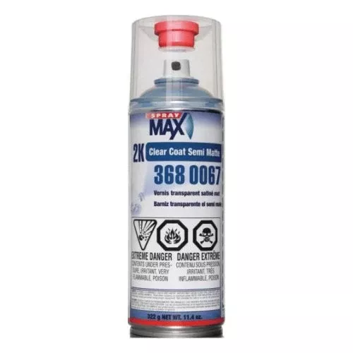 SprayMax 3680067 2K Satin Gloss Clear Coat, 11.8 oz
