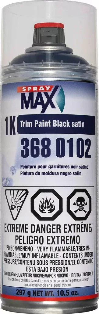 Spraymax 3680102 TRIM BLACK SATIN AEROSOL