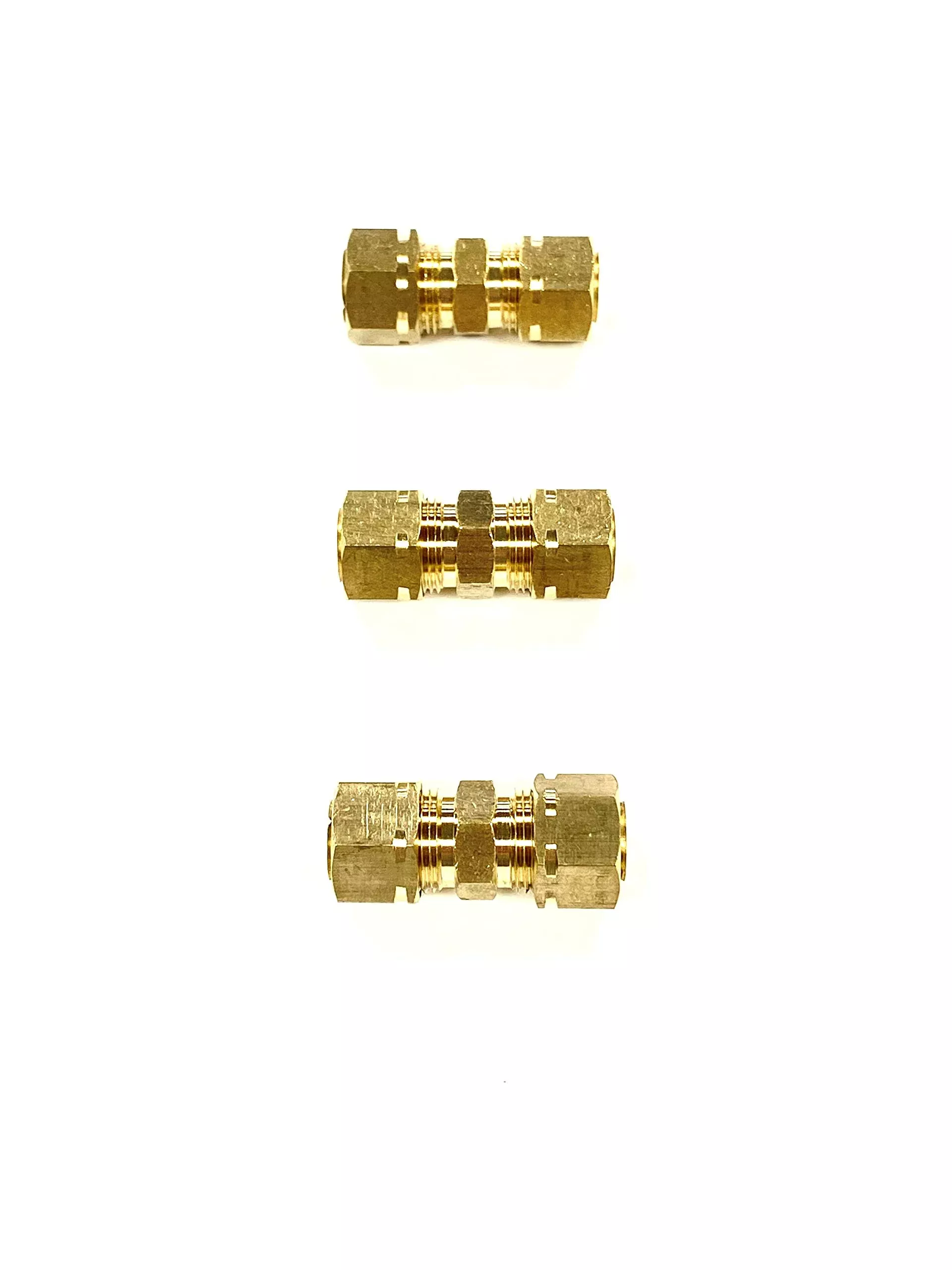 The Stop Shop Brass 10Mm Compression Union (Pack Of 3)