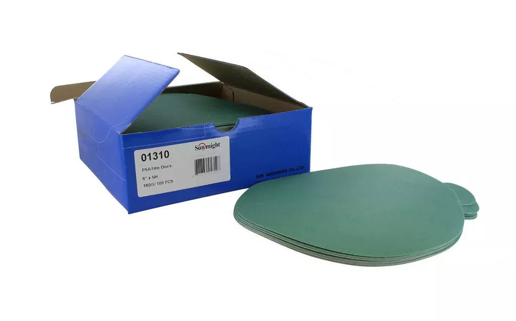 Sunmight 1310 6″ 180 Grit Stikit Film PSA Sanding Disc, 100 Pcs