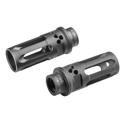 Surefire WARCOMP, Flash Hider/Suppressor Adapter, Flash Hider, 1/2 x 28 RH, Black, AR Rifles, 5.56MM WARCOMP-556-CTN-1/2-28