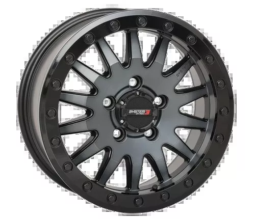 System 3 SB 8 Matte Brushed Grey Beadlock Wheel