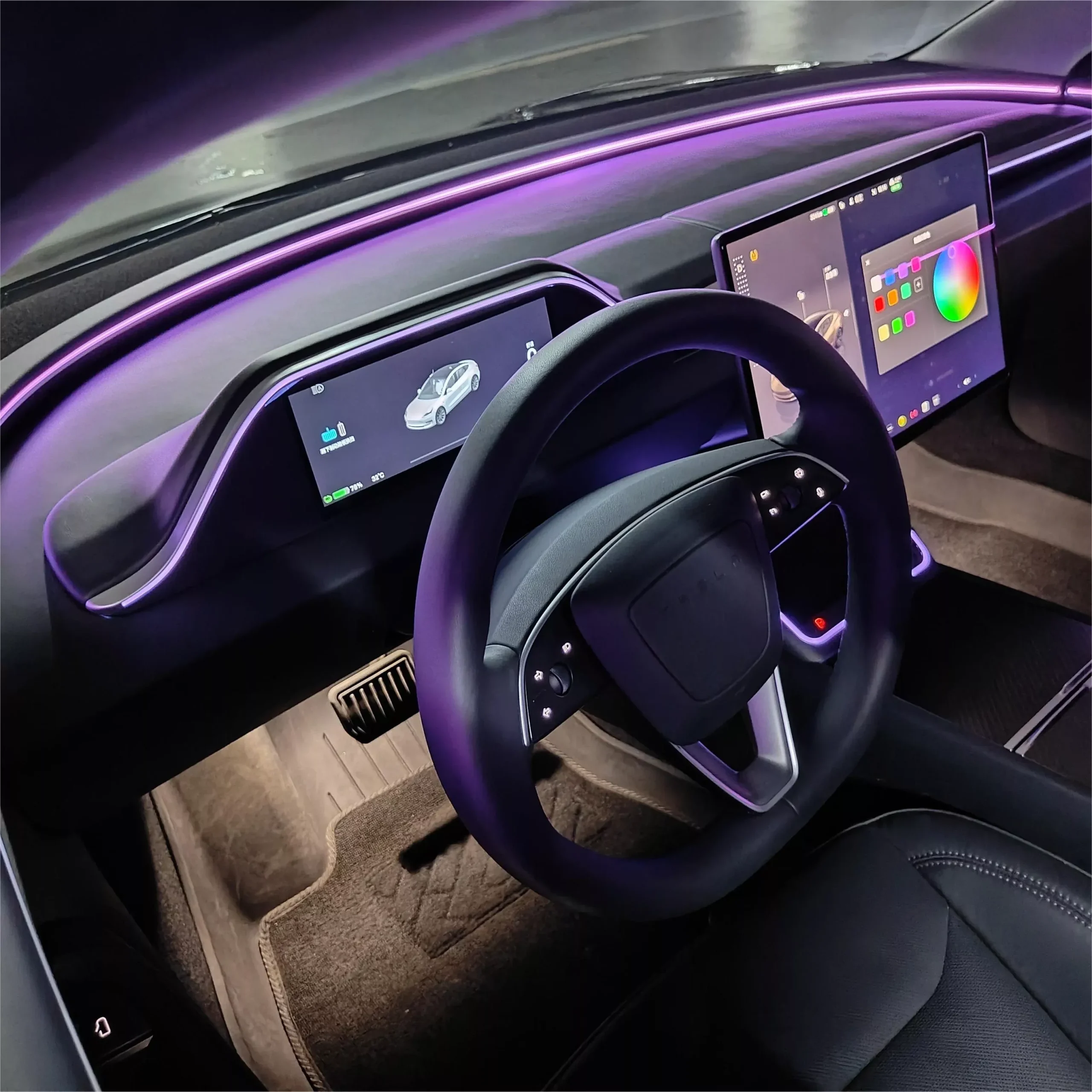 TESERY 8.9” Dashboard Display with Ambient Lighting for Model 3 Highland / Model Y Juniper
