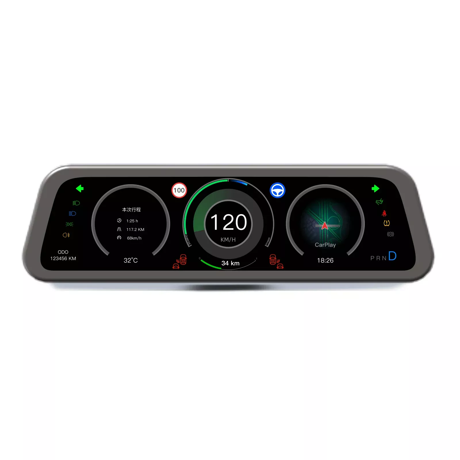 TESERY 9.6 Inch Instrument Cluster Dashboard Display for Model 3 / Y
