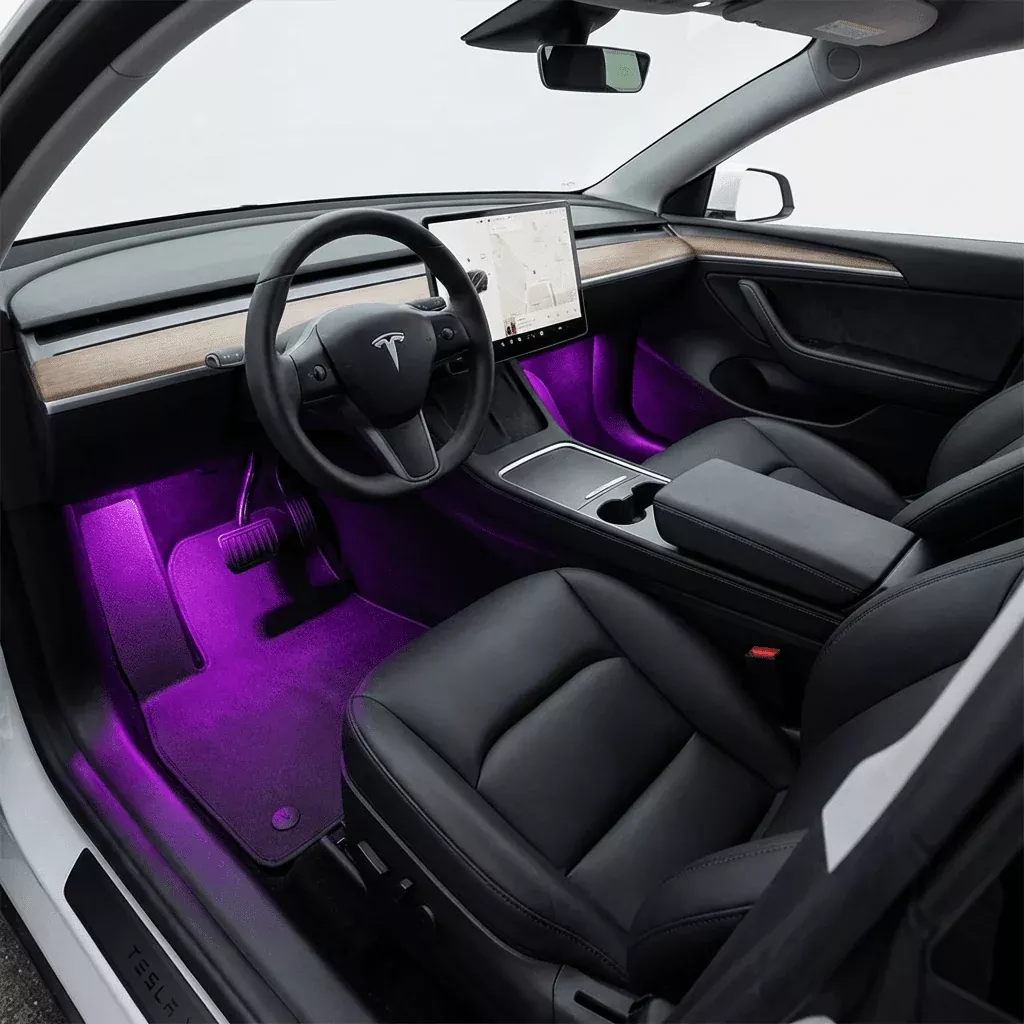 TESERY Multi-Color RGB Footwell LED Lights for Model 3/Y/S