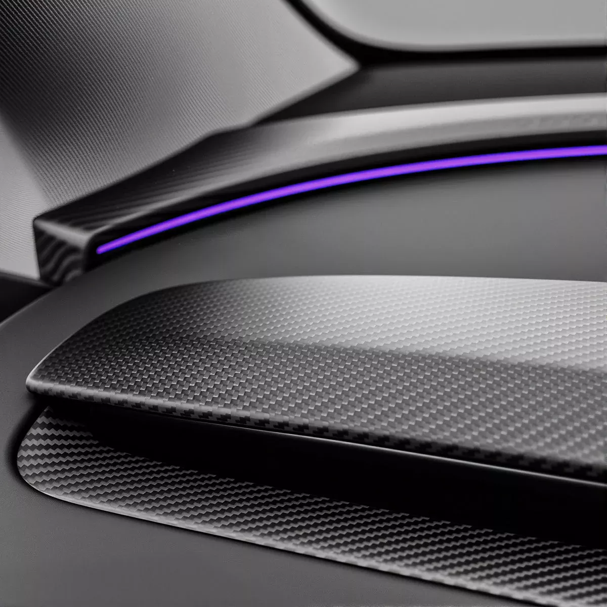 TESERY Real Dry Carbon Fiber Dashboard Cover Overlay for Model 3 Highland / Model Y Juniper