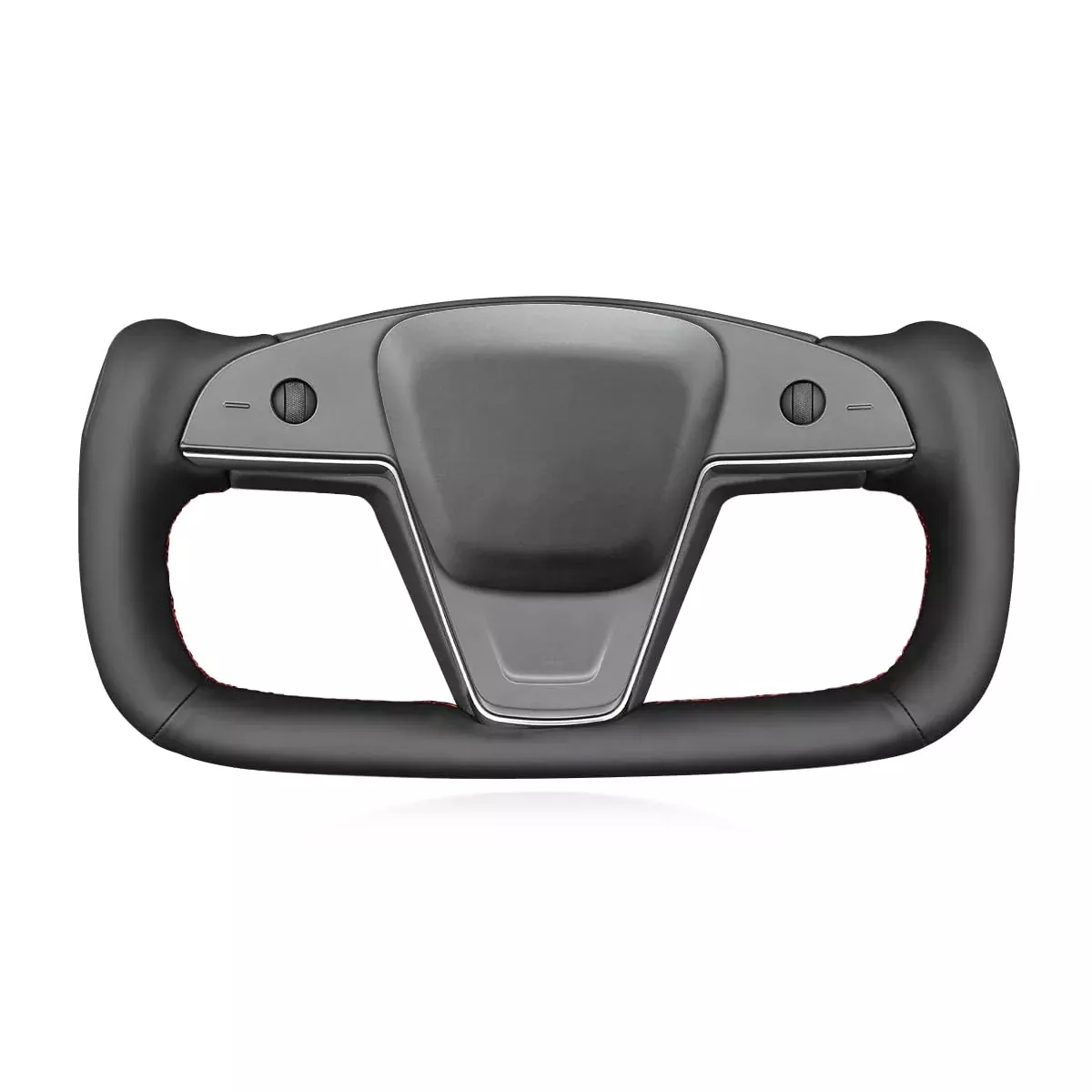 Tesla Hand-Stitched Leather Yoke Steering Wheel Cover | Tesla Model S Model X 2021 2022 2023 2024