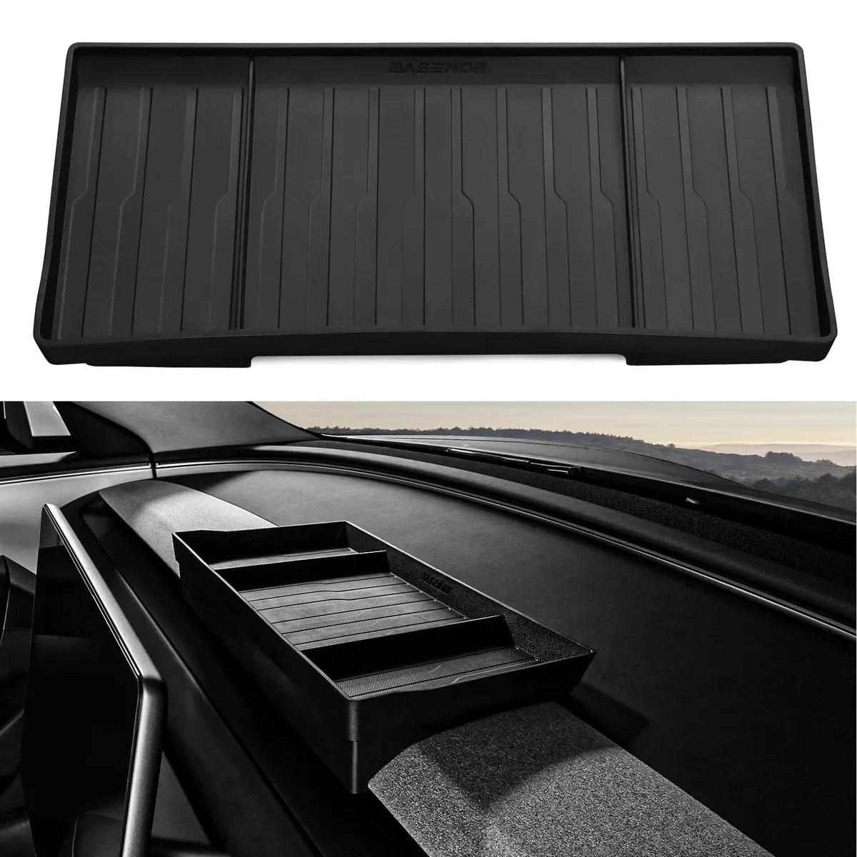 Tesla Model 3 Highland 2024-2025 Center Console Organizer – Behind Screen Storage Tray & Dashboard Hidden Tray