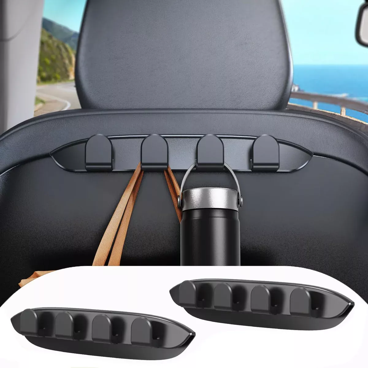 Tesla Model Y/3 Car Seat Hooks | Phone Mount | Grocery Hook - 2-Pack Purse & Bag Hangers, Back Seat Organizer (2021-2025)
