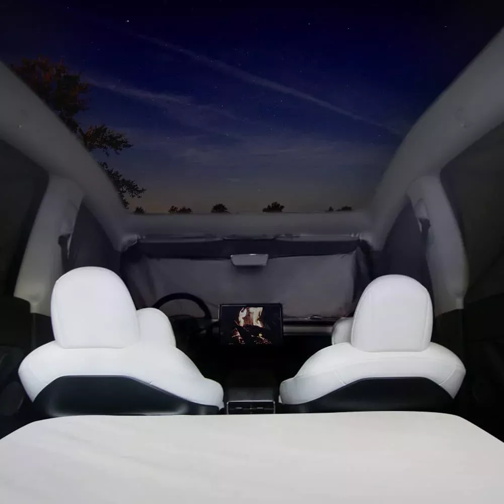 Tesla Model Y Curtains Privacy Windshield Sun Shade for Camping Foldable Auto Accessories UV and Sun Protection 8-Piece