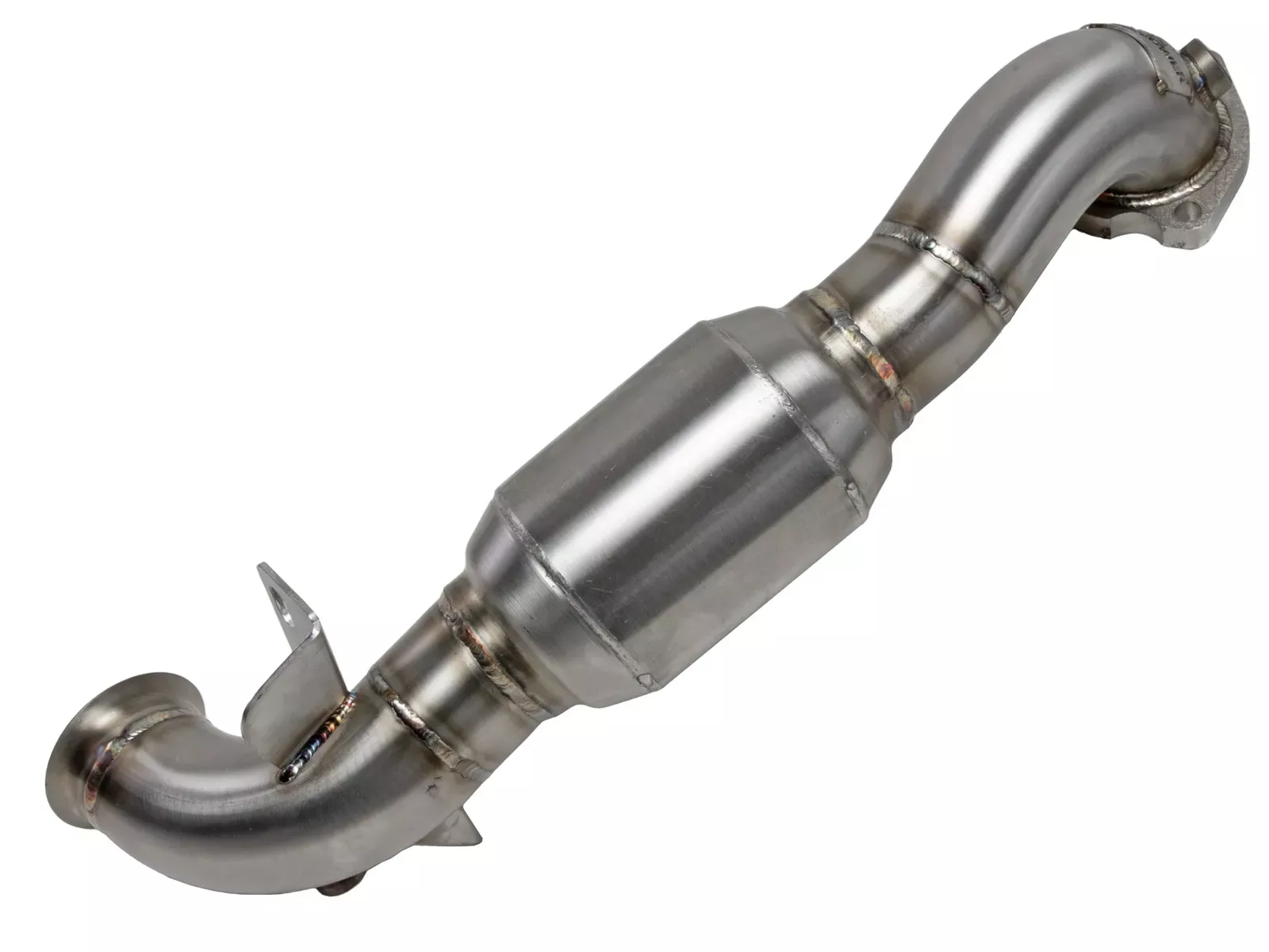 Twisted Steel Down Pipe 2-1/2 IN 304 Stainless Steel w/ Cat
