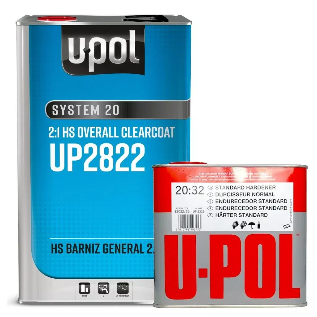 U-POL UP2822 5L HS Overall Clearcoat w/ 2325 Standard Hardener 2.5L 2:1 mix ratio