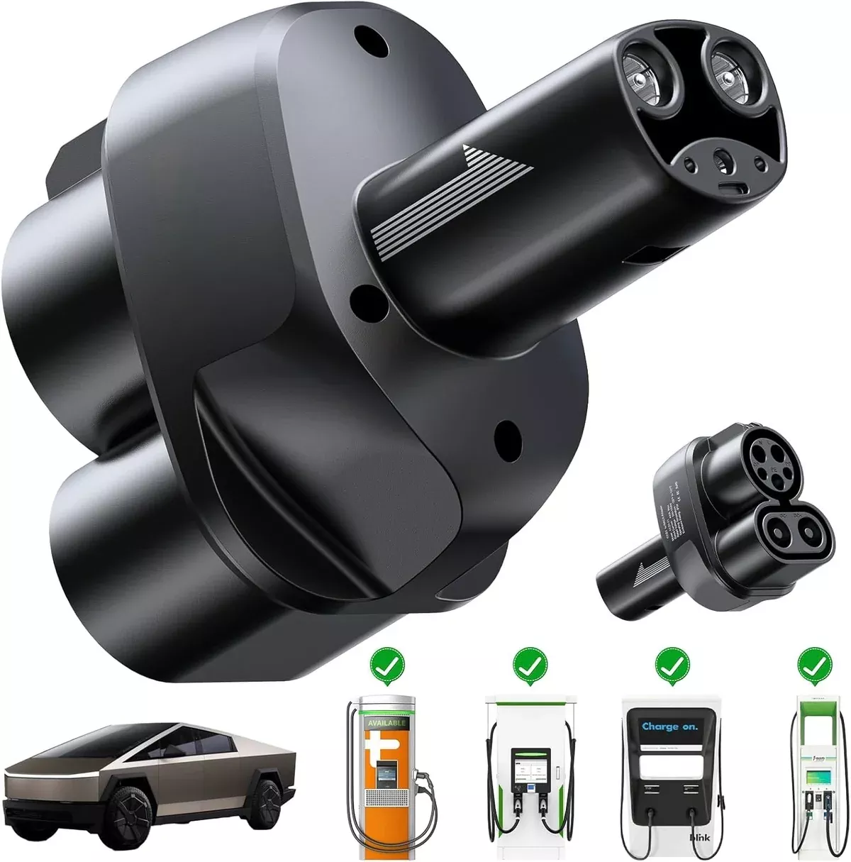 Upgraded CCS1 to Tesla Charging Adapter for Cybertruck & Tesla Models 2021-2026 | 250kW SuperFast CCS-to-NACS Converter | Compatible with DC Level 3 CCS1 Charging Stations