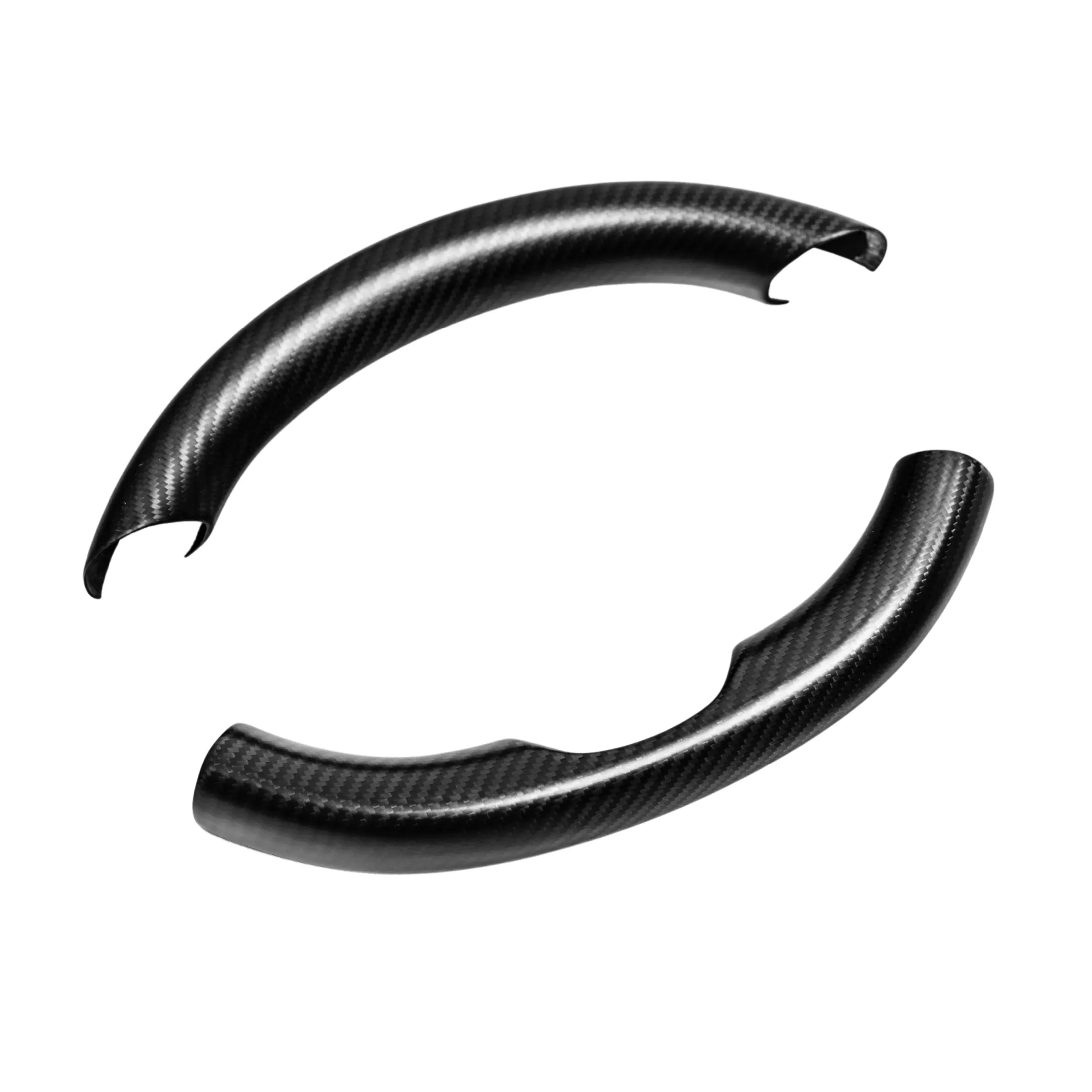 Upper / Lower Cover Steering Wheel Accessories for Tesla Model 3 / Y-Carbon Fiber Interior Mods