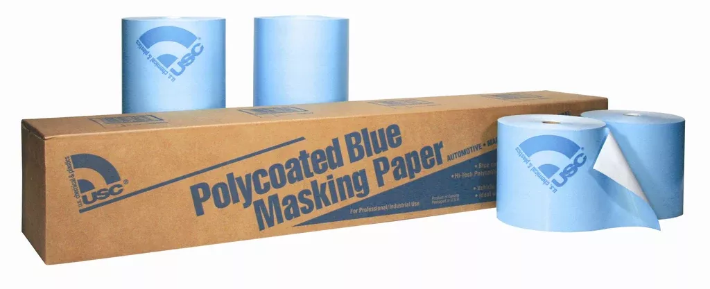 USC Poly Coated Premium Masking Paper, BLUE, 6″/12″/18″/24″/36″