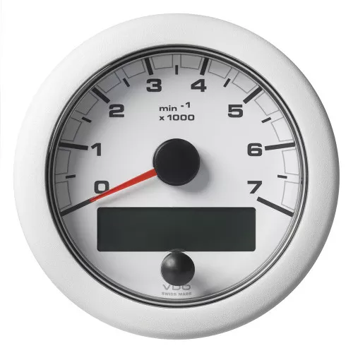 VDO 3-3/8" (85mm) OceanLink NMEA 2000 Tach - 7000 RPM - White DialBezel