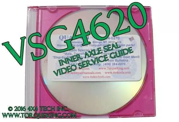 VSG4620 Inner Axle Seal Video Service Guide DVD