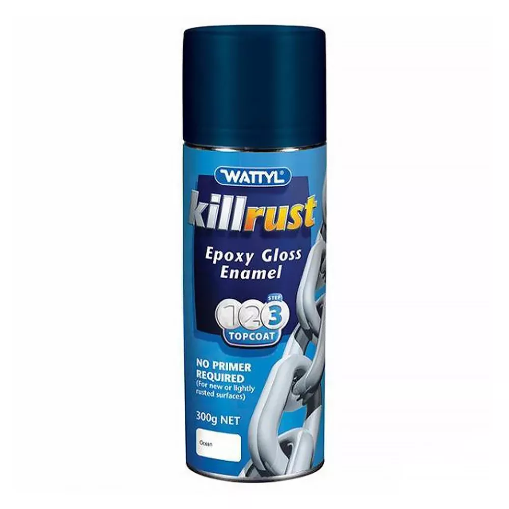 Wattyl Killrust Epoxy Gloss Enamel Ocean 300g Aerosol