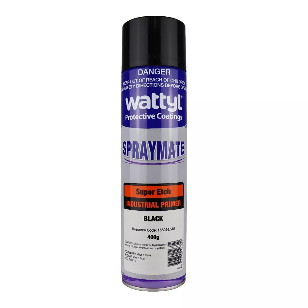 WATTYL Spraymate Super Etch Black 400g Etch Primer Aerosol