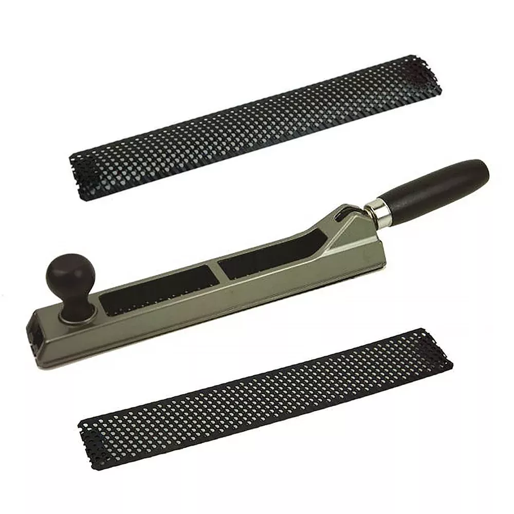 WPG 10 Inch Flat & Curved Cheese Grater File Blade Holder Kit Body Filler Rasp
