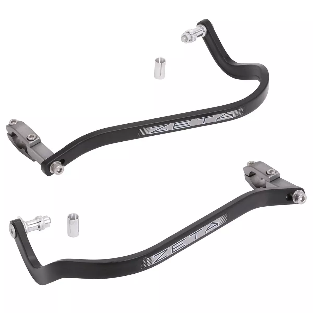 Zeta Drop Down Bend Aluminum Handguards (Pair) For 7/8′ Handlebars Black